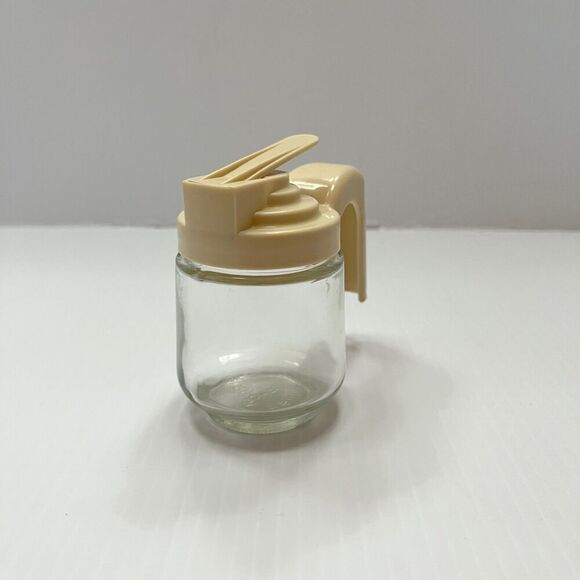 Vintage Gemco Small Glass Syrup Pitcher Dispenser - Picture 3 of 11